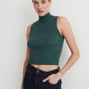 Madewell Teal Sleeveless Ribbed Top - New Without Tags